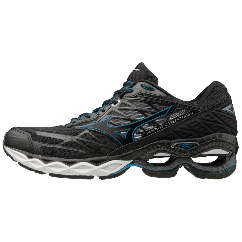 Mens Mizuno Wave Creation 20 Running Shoes Black Philippines (ZSCLRY591)